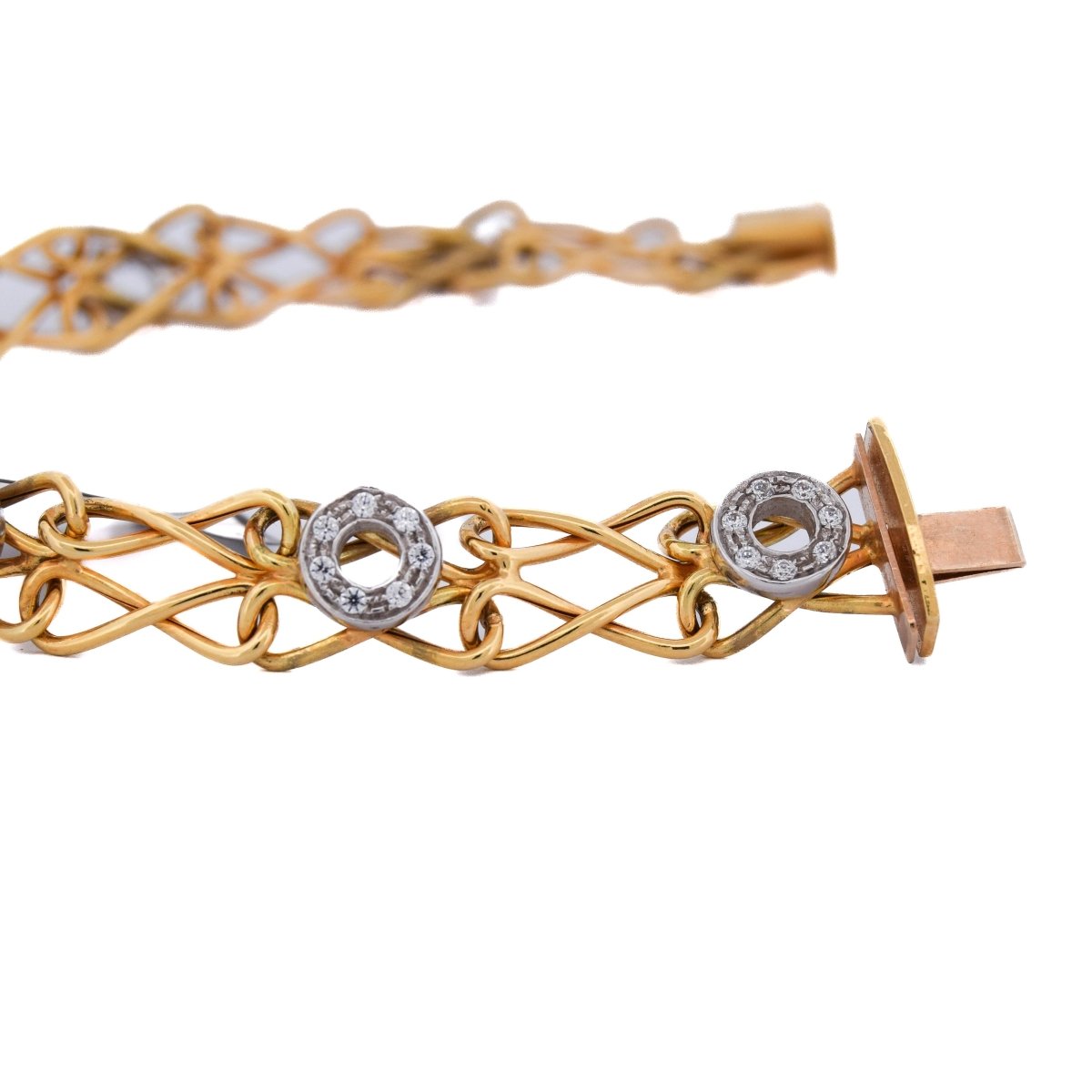 Bracelet Maille en or jaune et diamants - Castafiore