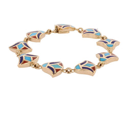 Bracelet Maille en or jaune et émail - Castafiore