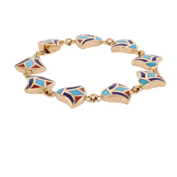 Bracelet Maille en or jaune et émail - Castafiore