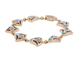 Bracelet Maille en or jaune et émail - Castafiore
