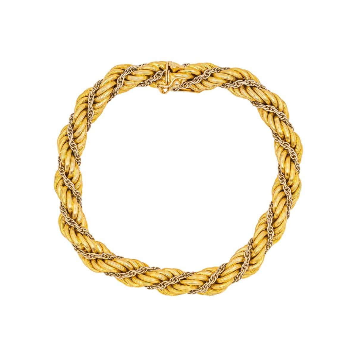 Bracelet Maille en or jaune et or blanc - Castafiore