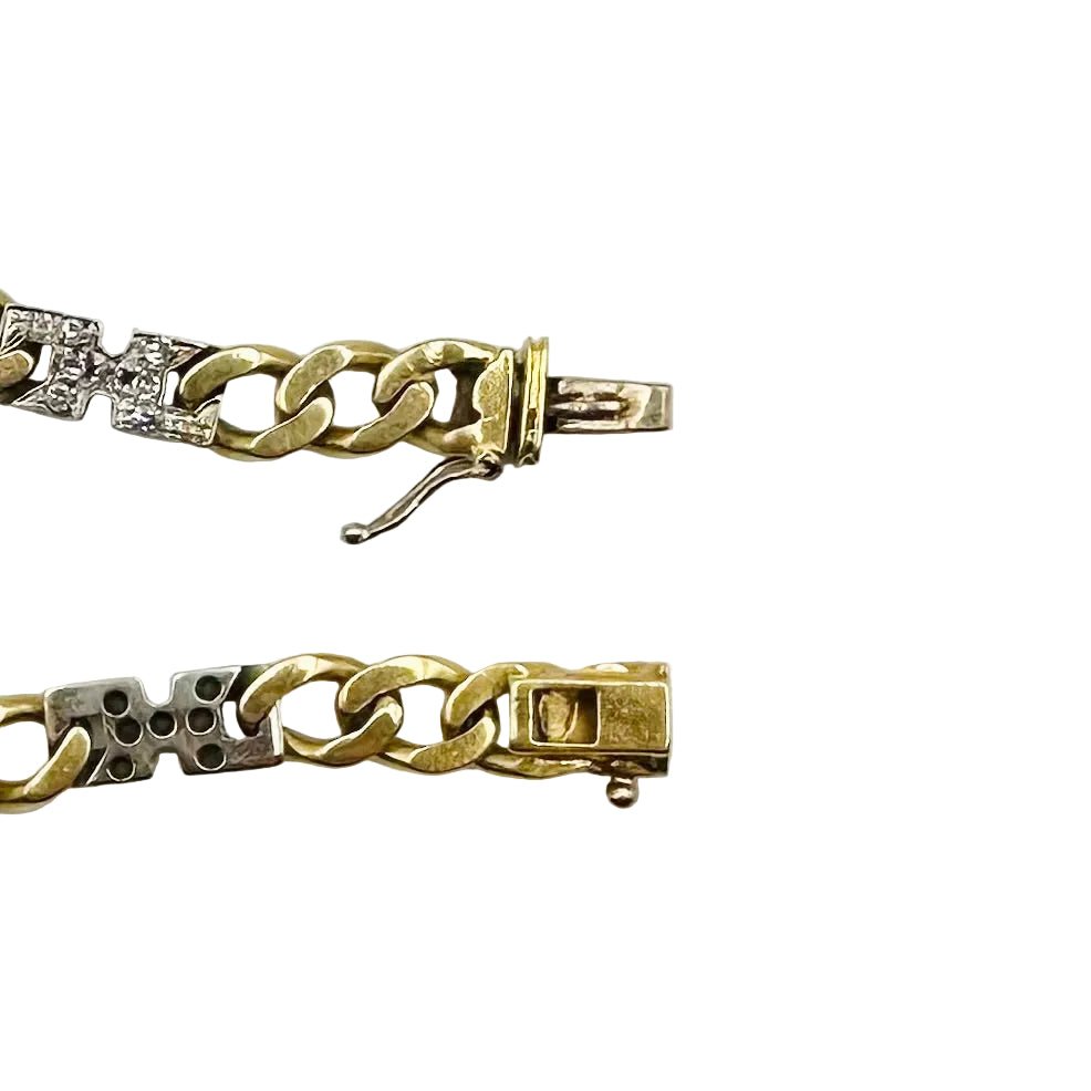 Bracelet Maille en or jaune, or blanc et diamants - Castafiore