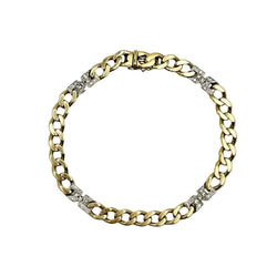 Bracelet Maille en or jaune, or blanc et diamants - Castafiore