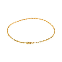 Bracelet Maille forçat double torsadée Or jaune - Castafiore