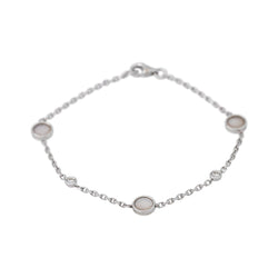 Bracelet Maille forçat Or blanc Nacre - Castafiore