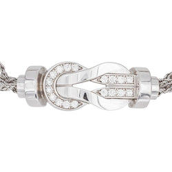 Bracelet Maille FRED "Chance Infinie" en or blanc et diamants - Castafiore