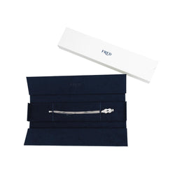 Bracelet Maille FRED "Chance Infinie" en or blanc et diamants - Castafiore