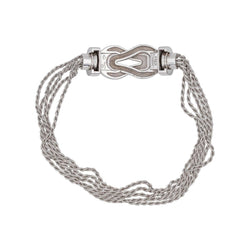 Bracelet Maille FRED "Chance Infinie" en or blanc et diamants - Castafiore