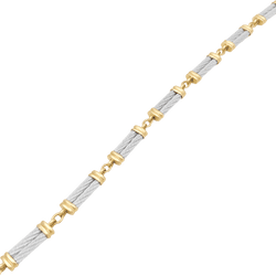 Bracelet Maille FRED "Force 10" en or jaune et acier - Castafiore