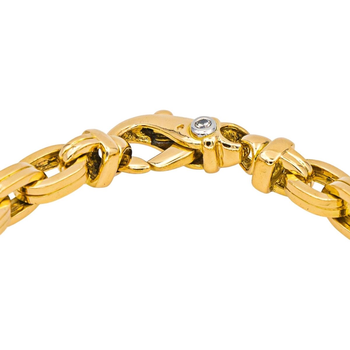 Bracelet Maille GAY FRÈRES en or jaune et diamant - Castafiore
