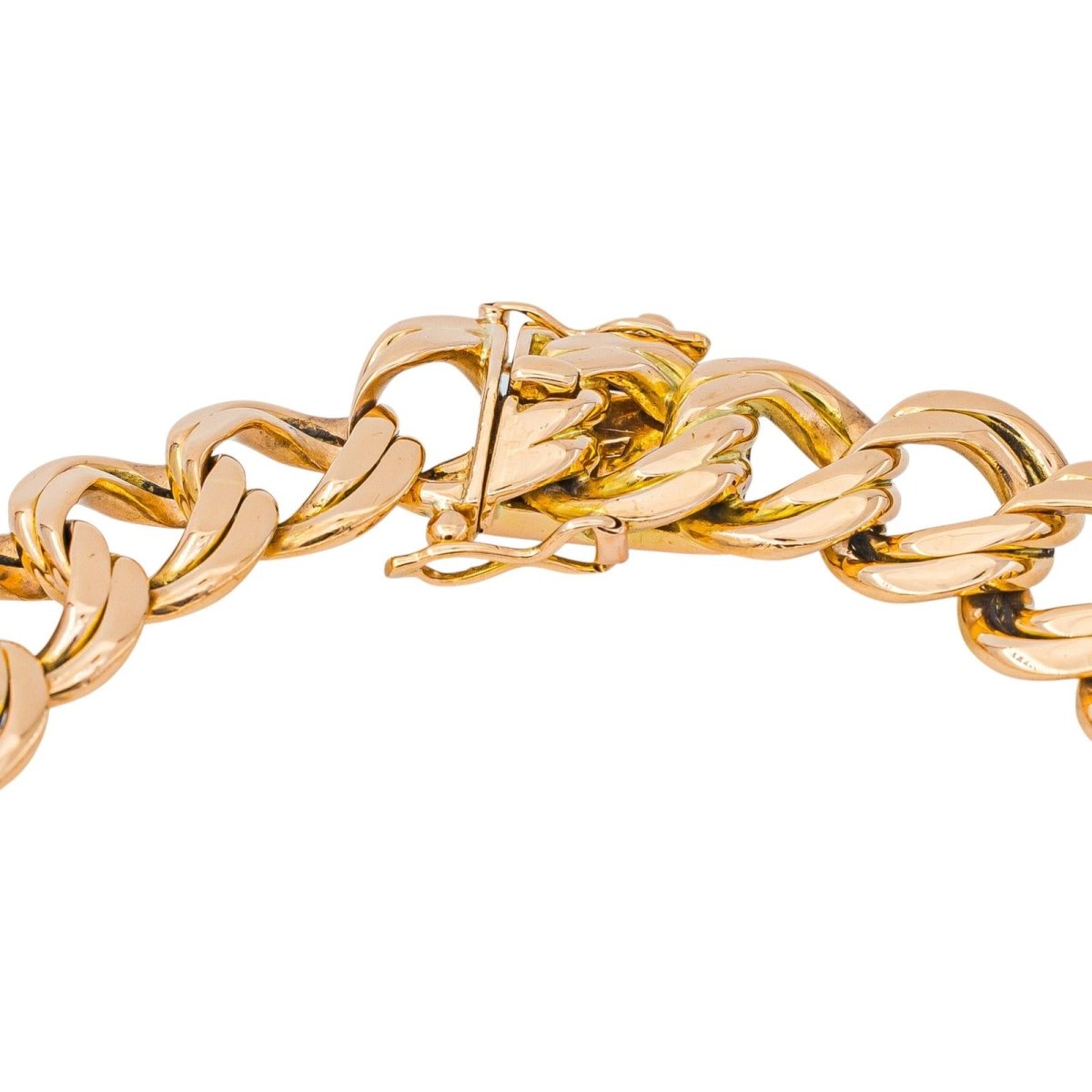 Bracelet Maille gourmette double Or rose - Castafiore