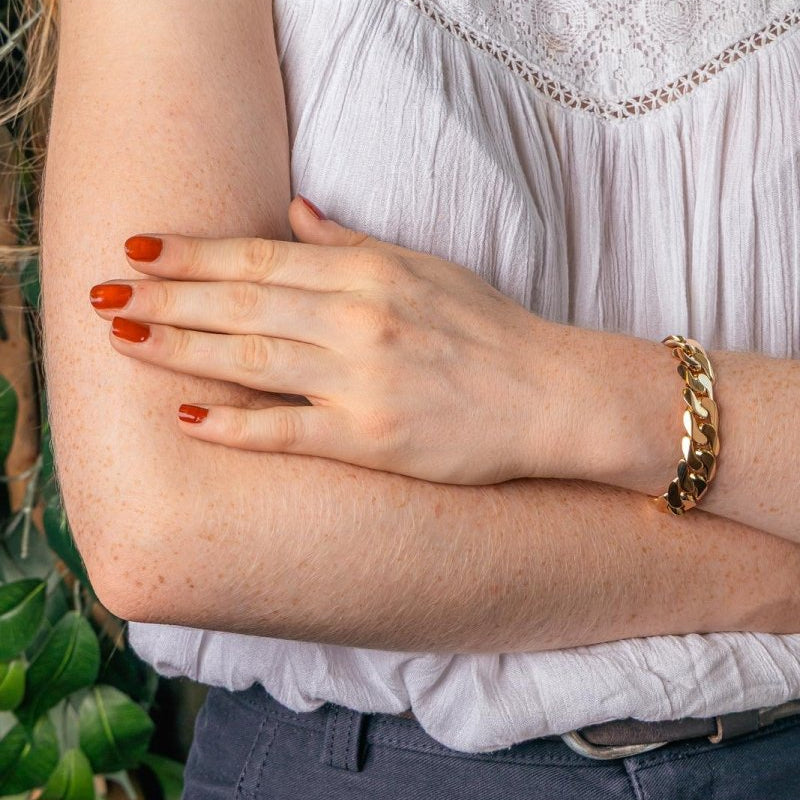 Bracelet Maille Gourmette Or rose - Castafiore