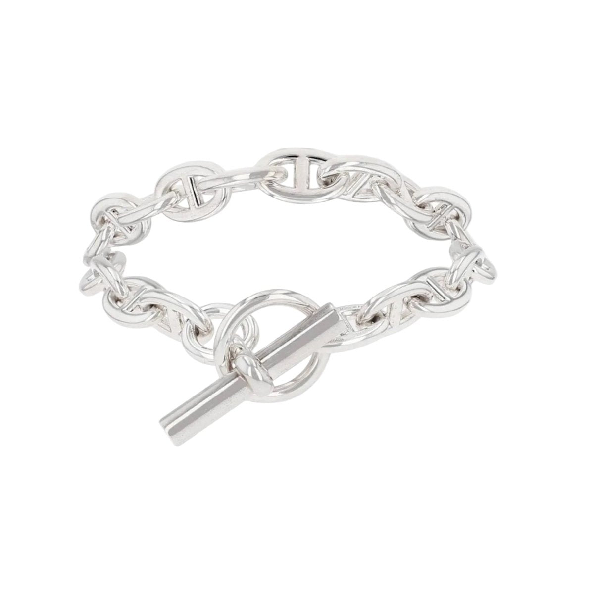 Bracelet Maille HERMÈS "Chaîne d'Ancre" GM en argent - Castafiore