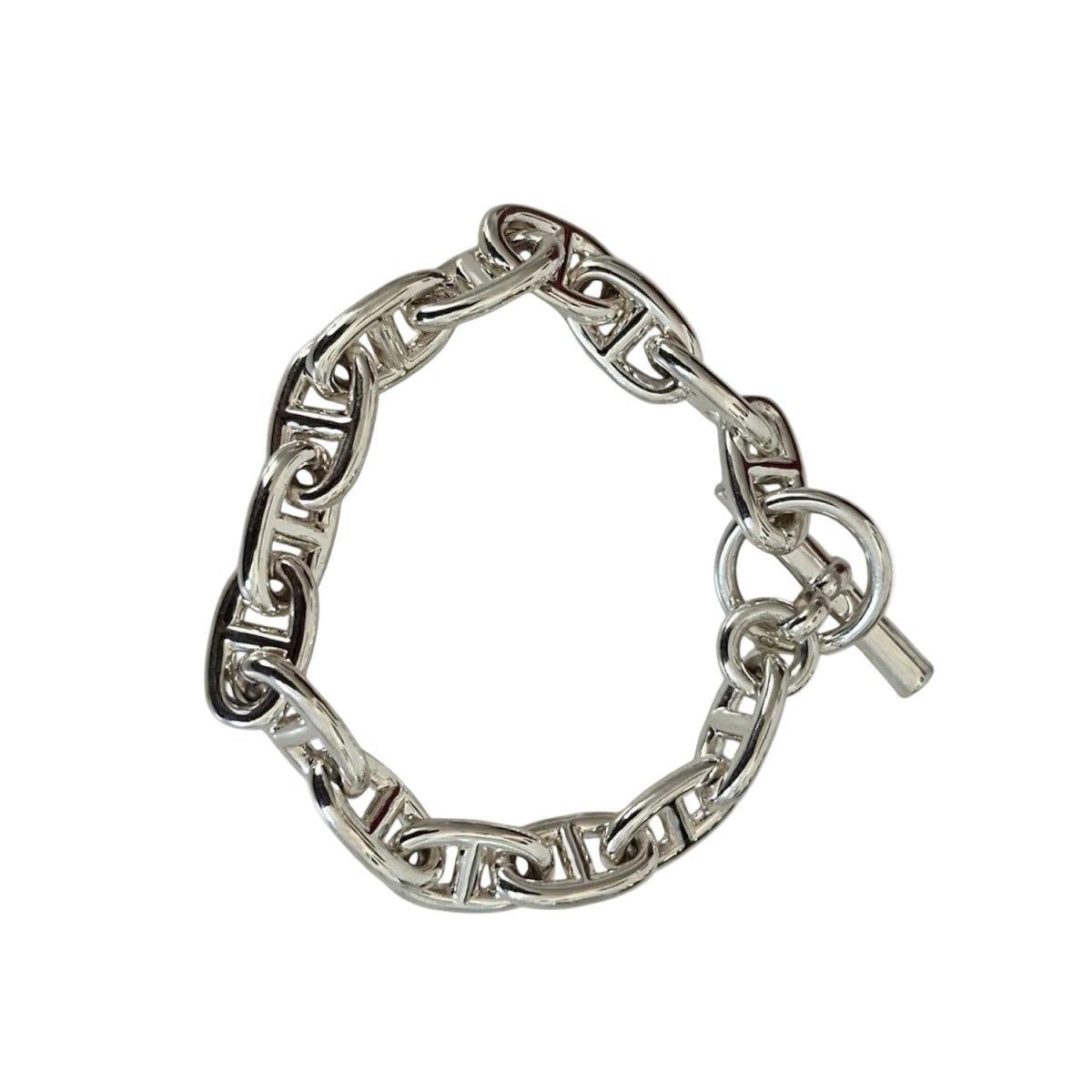 Bracelet Maille HERMÈS "Chaîne d'Ancre" GM en argent - Castafiore