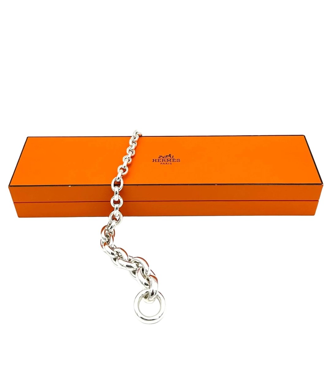 Bracelet Maille HERMÈS "Crescendo" en argent - Castafiore
