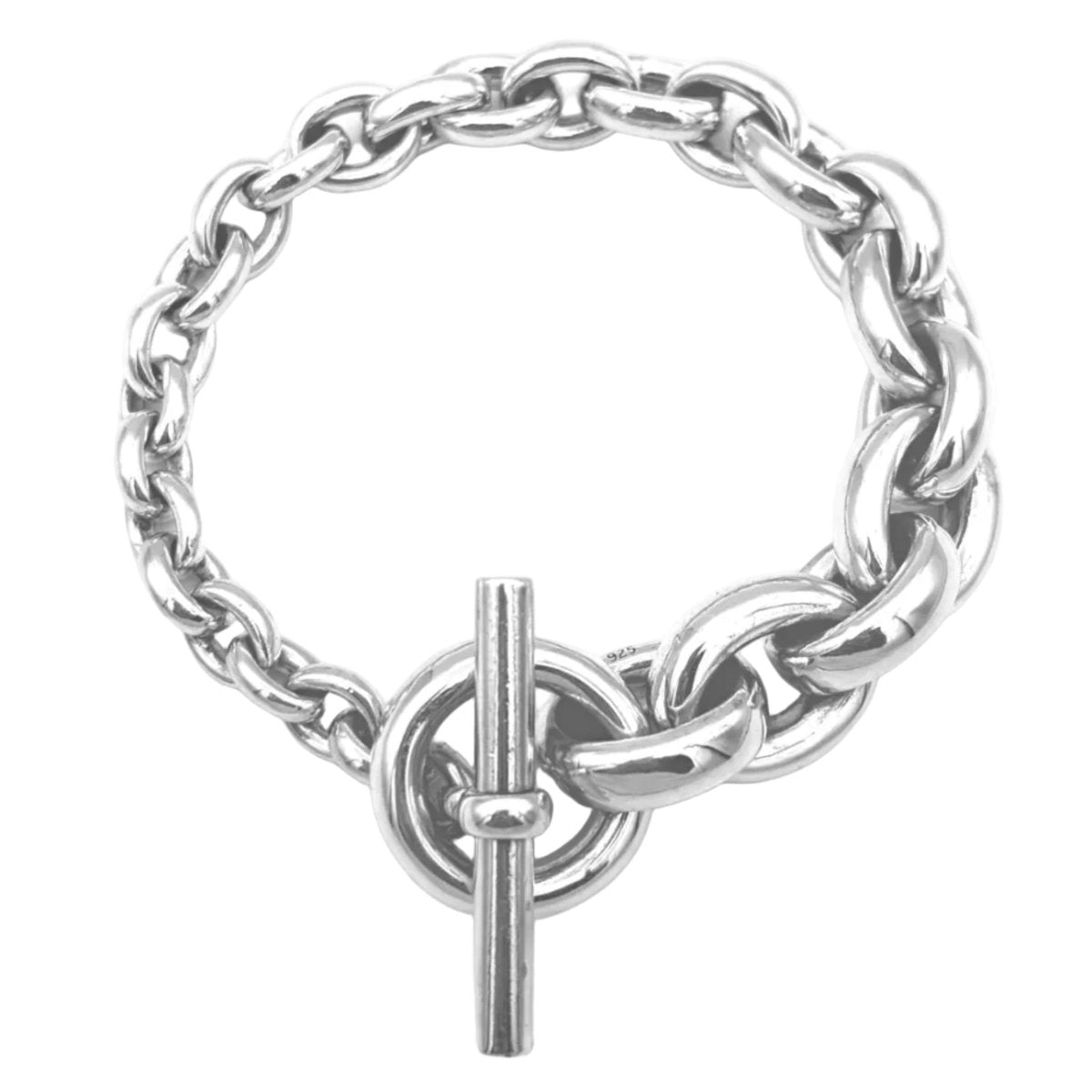 Bracelet Maille HERMÈS "Crescendo" en argent - Castafiore