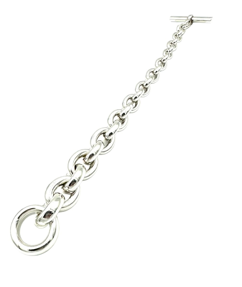 Bracelet Maille HERMÈS "Crescendo" en argent - Castafiore