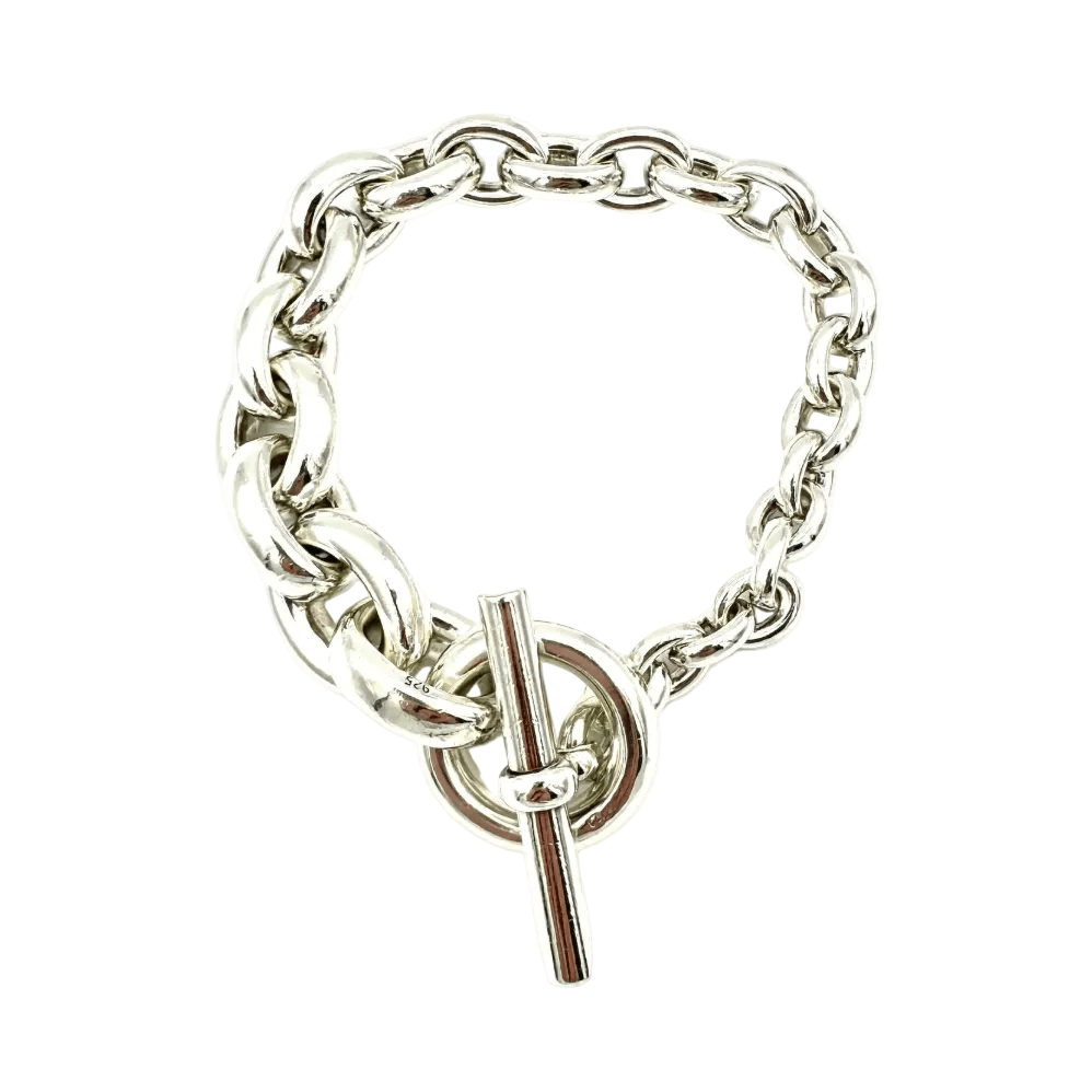 Bracelet Maille HERMÈS "Crescendo" en argent - Castafiore