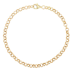 Bracelet maille jaseron en or jaune - Castafiore