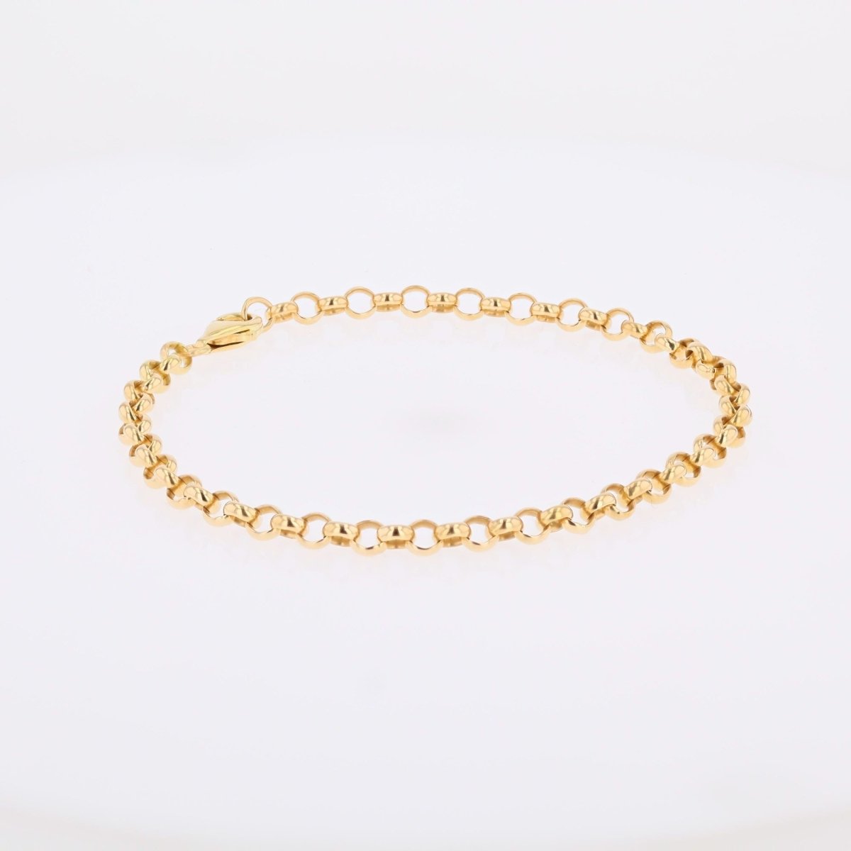 Bracelet maille jaseron en or jaune - Castafiore