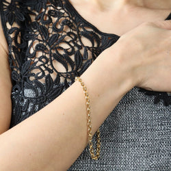 Bracelet maille jaseron en or jaune - Castafiore
