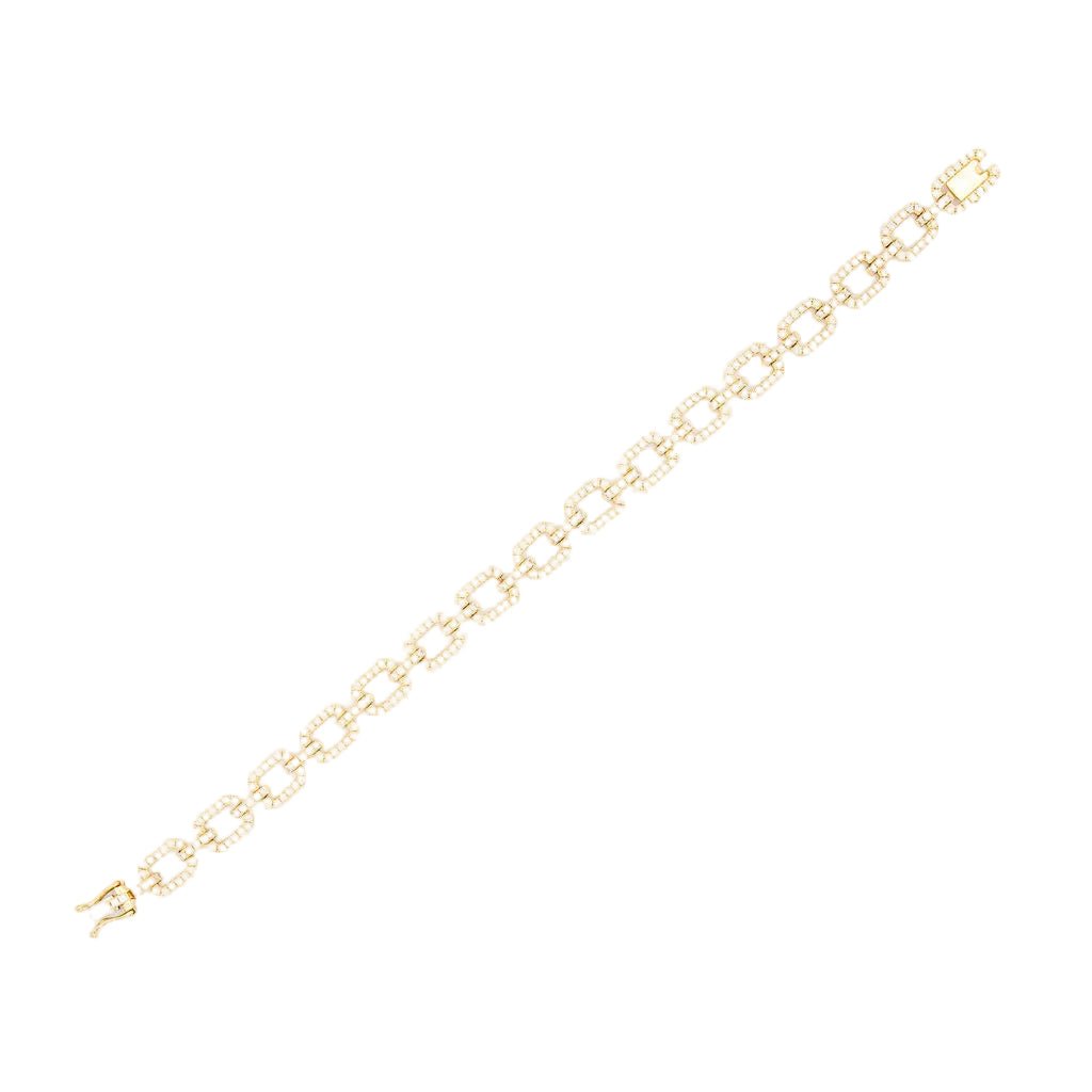 Bracelet Maille PADANI en or jaune et diamants - Castafiore