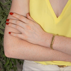 Bracelet Maille péruvienne Or jaune - Castafiore