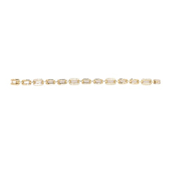 Bracelet maille rectangle en or jaune et diamants - Castafiore