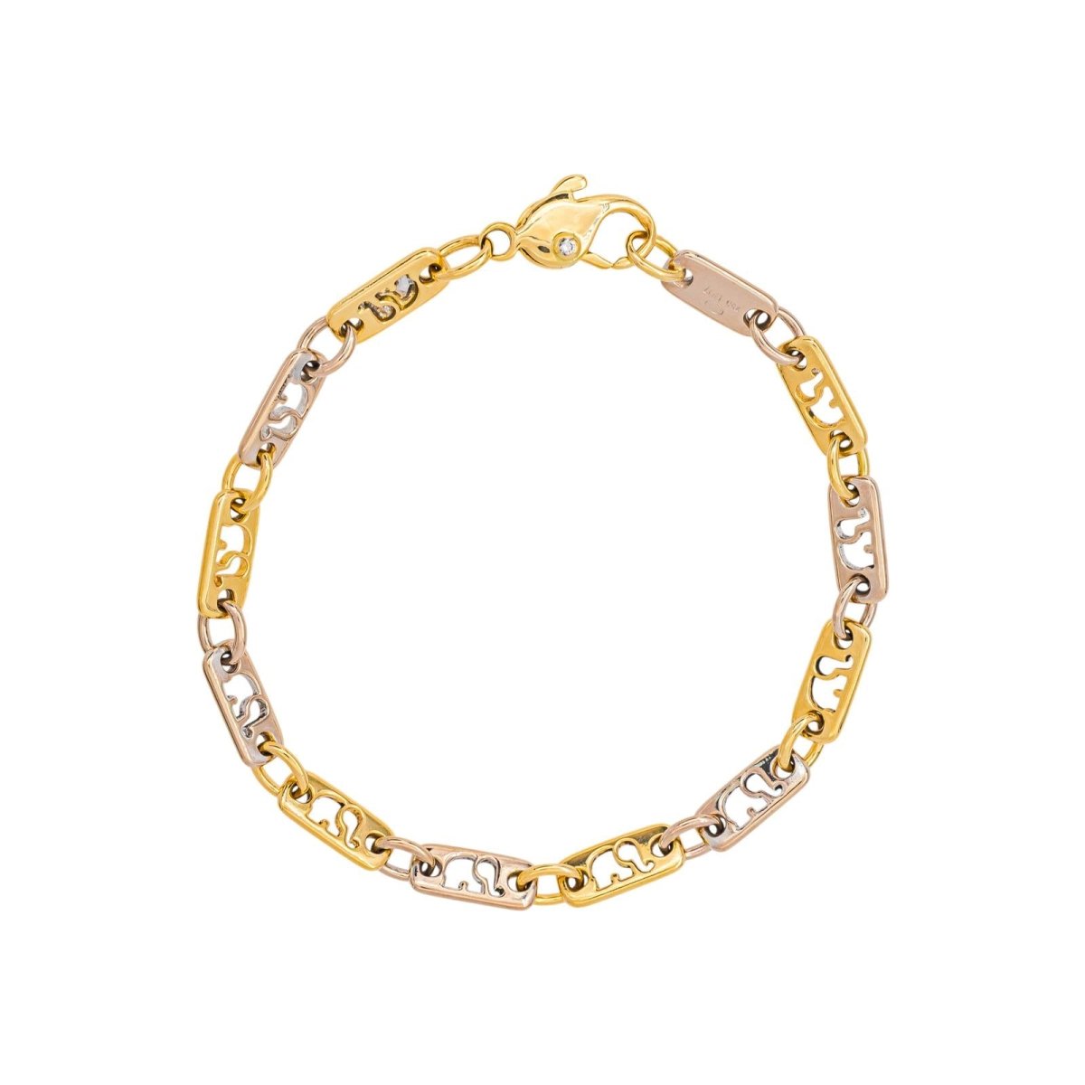 Bracelet Maille souple ajouré Or jaune Diamant - Castafiore