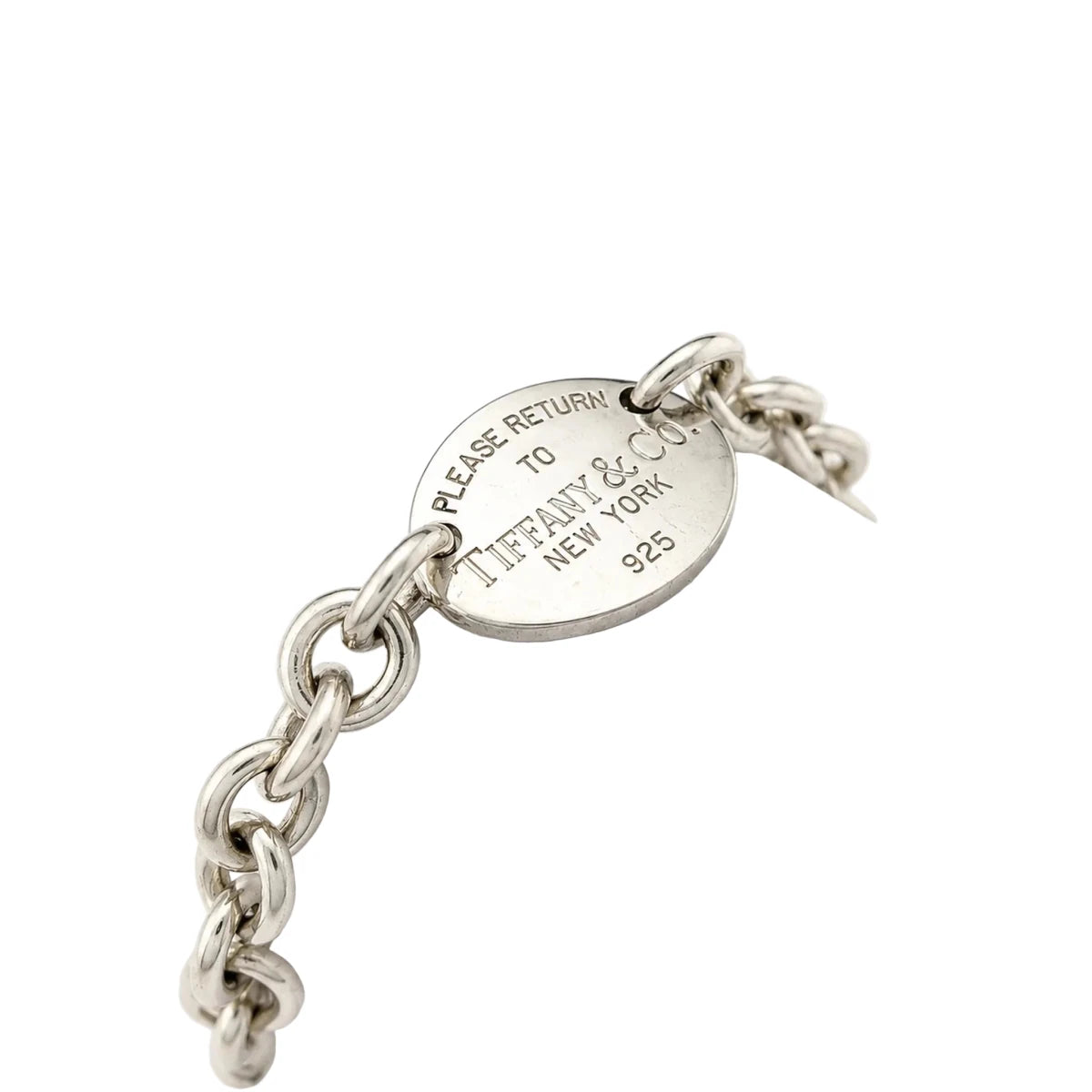 Bracelet Maille TIFFANY & CO. "Please Return to Tiffany & Co. New York" en argent - Castafiore