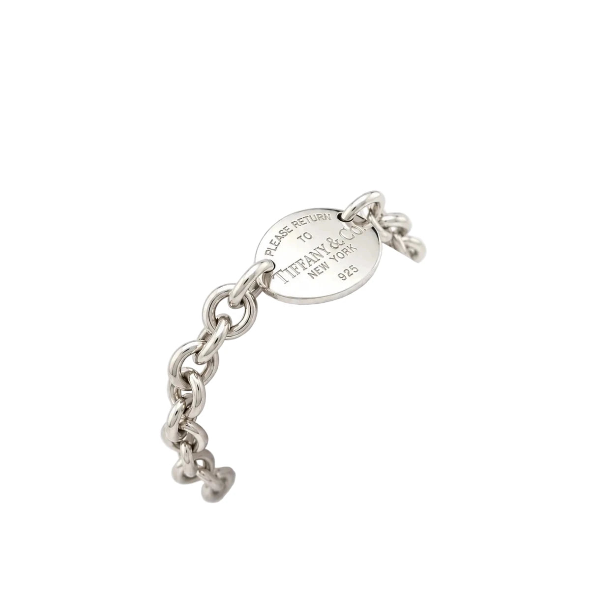Bracelet Maille TIFFANY & CO. "Please Return to Tiffany & Co. New York" en argent - Castafiore
