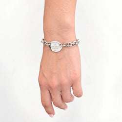 Bracelet Maille TIFFANY & CO. "Please Return to Tiffany & Co. New York" en argent - Castafiore