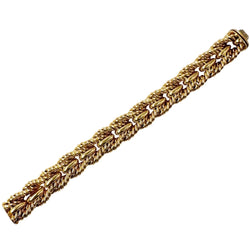 Bracelet Maille TIFFANY en or jaune torsadé - Castafiore