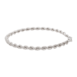 Bracelet Maille torsadée Or blanc - Castafiore