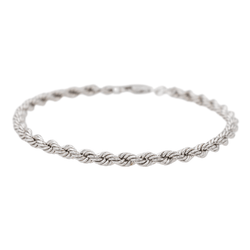 Bracelet Maille torsadée Or blanc - Castafiore