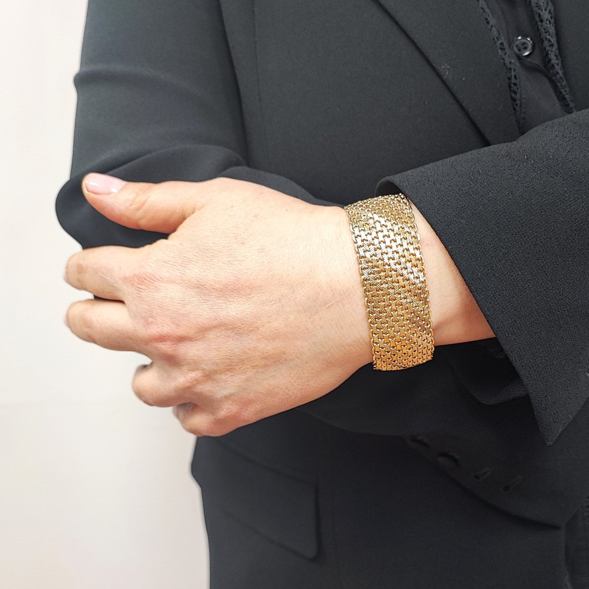 Bracelet Manchette en or jaune - Castafiore