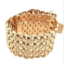 Bracelet Manchette en or jaune - Castafiore