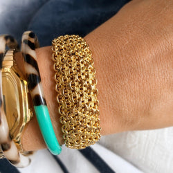 Bracelet Manchette en or jaune - Castafiore