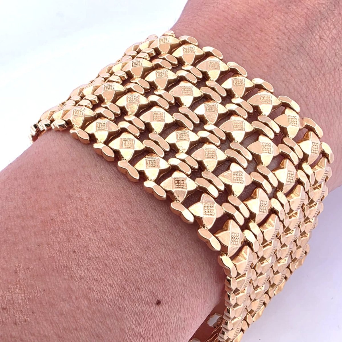 Bracelet Manchette en or jaune - Castafiore