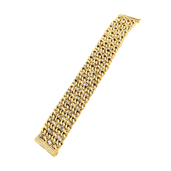 Bracelet Manchette en or jaune, platine et diamants - Castafiore