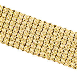 Bracelet Manchette en or jaune tressé - Castafiore