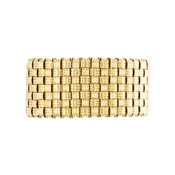 Bracelet Manchette en or jaune tressé - Castafiore