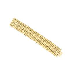 Bracelet Manchette en or jaune tressé - Castafiore