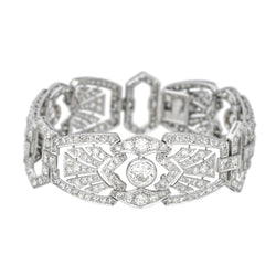 Bracelet Manchette en platine et diamants - Castafiore
