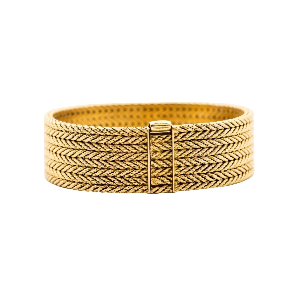 Bracelet Manchette GEORGES LENFANT en or jaune - Castafiore