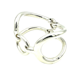 Bracelet Manchette HERMÈS "Arabesque" en argent - Castafiore