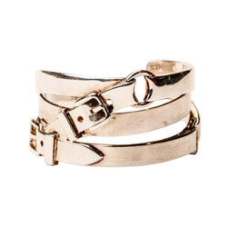 Bracelet Manchette HERMÈS "Débridé" en argent - Castafiore