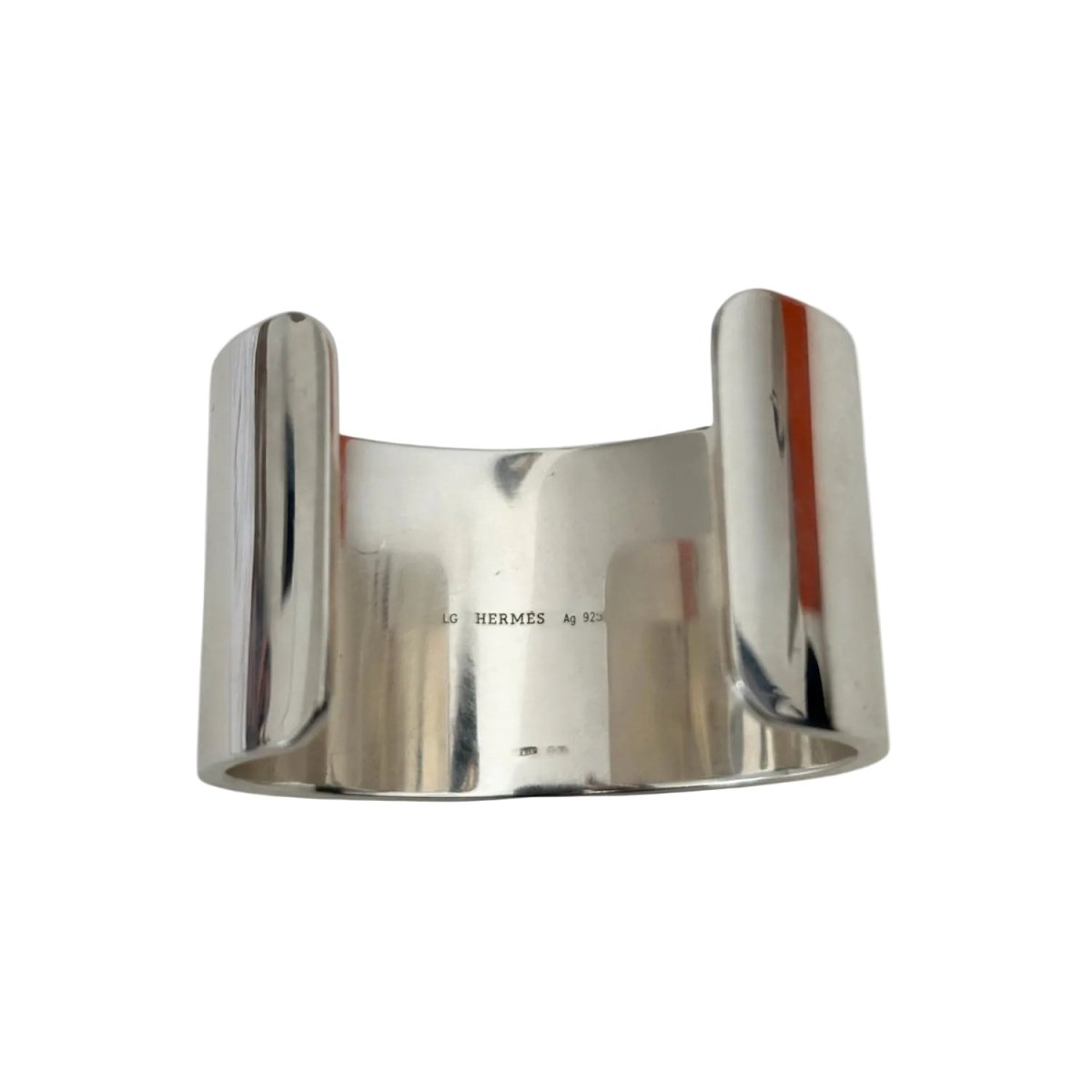 Bracelet Manchette HERMÈS "Keyllock Cuff Bracelet" en argent - Castafiore
