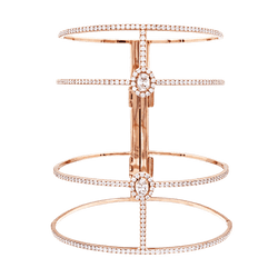 Bracelet Manchette MESSIKA "Glam'azone" en or rose et diamants - Castafiore