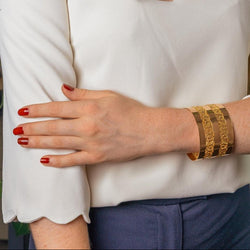 Bracelet Manchette Or rose - Castafiore